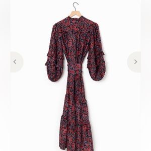 APIECE Apart Gracia Flamenca  Floral Silk Maxi Dress - Potpourri …